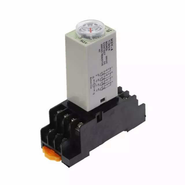 H3Y-4 Power On Time Delay  Relay 1 Sec - 60 Min 14 Pin With Socket Base