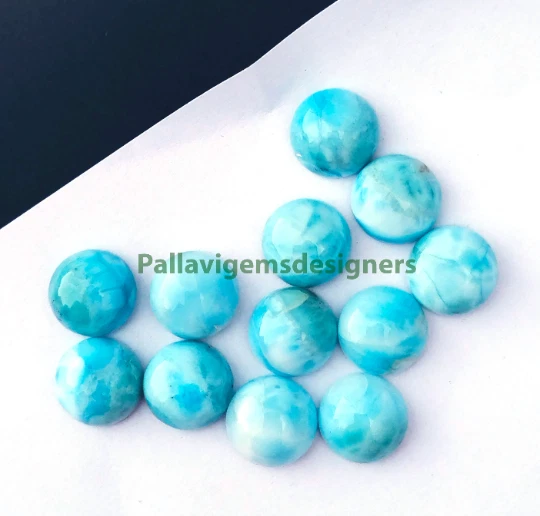 AAA naturel Larimar 3mm rond Cabochon bijoux en vrac pierres précieuses...