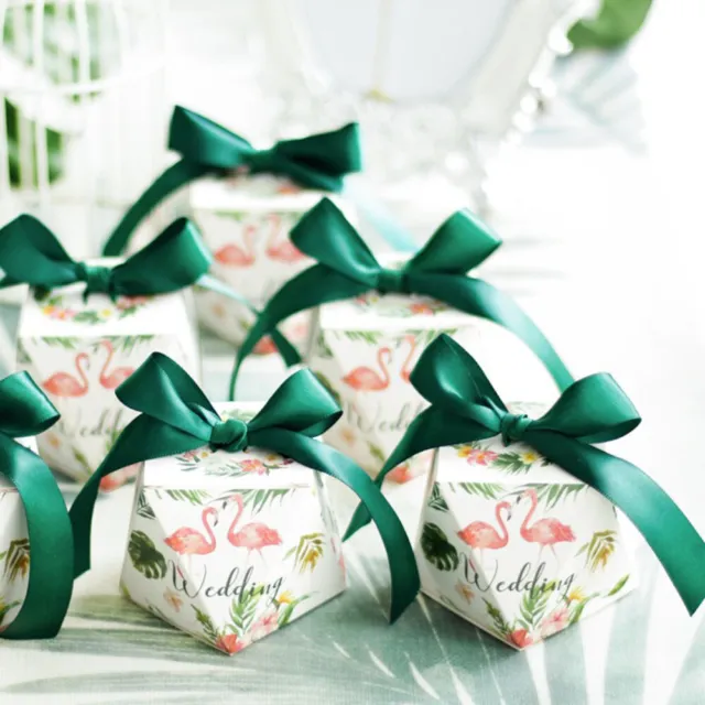 50 un. bolsas de papel Luau con cinta de boda soporte para dulces departamento Mori