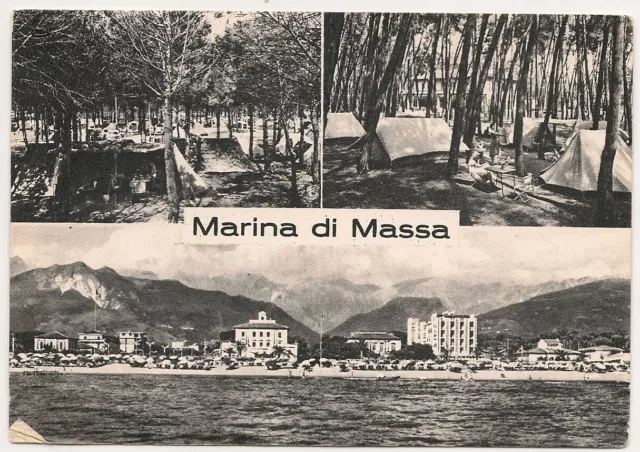 MASSA-CARRARA [157] - Saluti da MARINA DI MASSA (vedute) - FG/Vg 1961