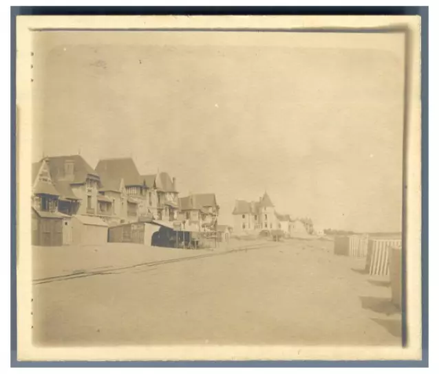 France, La Baule, Villas sur la plage  Vintage silver print Tirage argentiqu