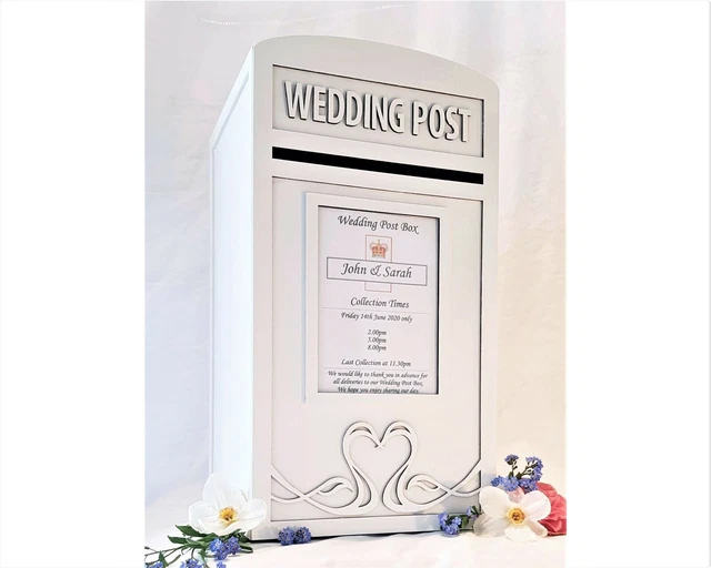 PERSONALISED WEDDING CARD Post Box Lockable Card Postbox Wedding