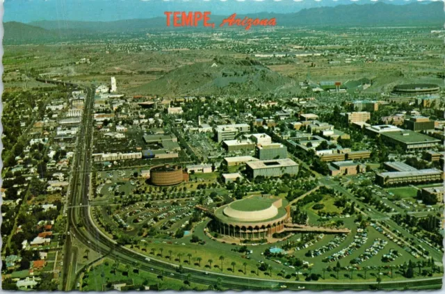 Postcard - Aerial view of Tempe and the Arizona State University Campus, Arizona
