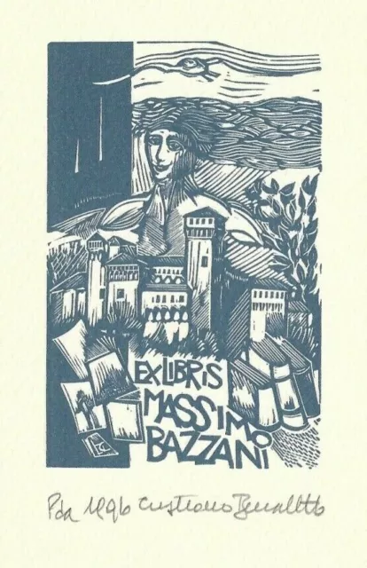 CRISTIANO BECCALETTO: Exlibris für Massimo Bazzani