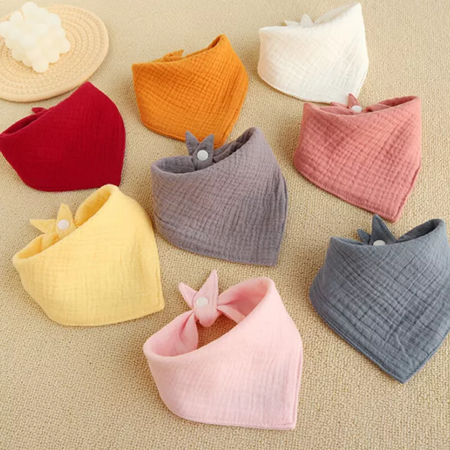 Baby Muslin Bibs Triangle Scarf Soft Infant Bandana Bib Babador Dribble