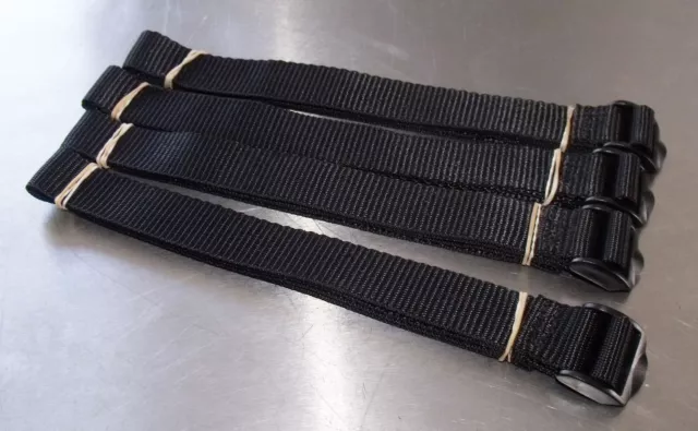 4 x 1.0m Small Luggage Tie-Down Big Cushion Straps with 25mm Ladderlock Buckle