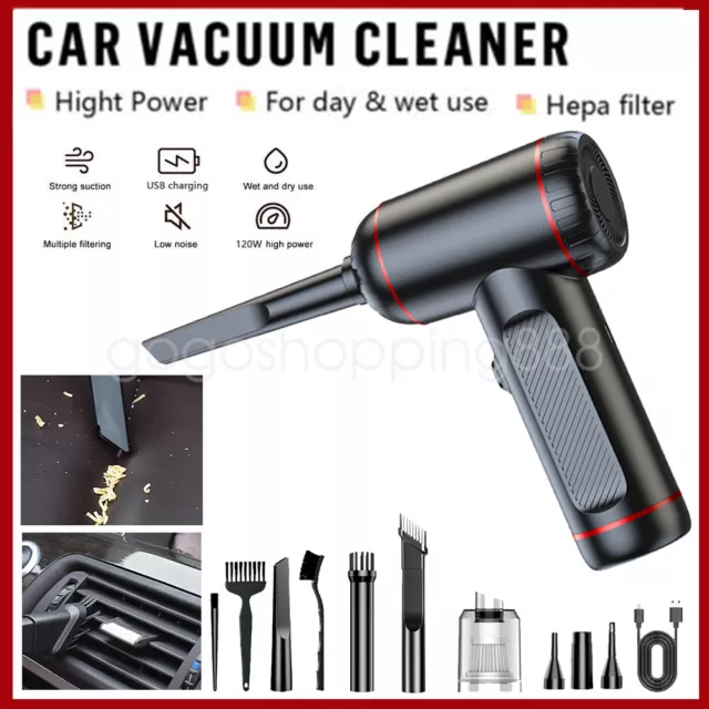 USB Rechargeable Wireless Vacuum Cleaner Car Handheld Vaccum Mini Power Suction