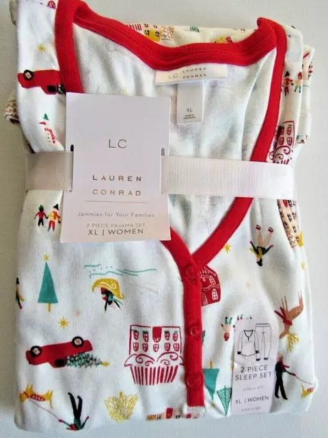 LC LAUREN CONRAD XL Christmas Holiday 2-Piece Sleep Set Pajamas New Tag  £41.08 - PicClick UK
