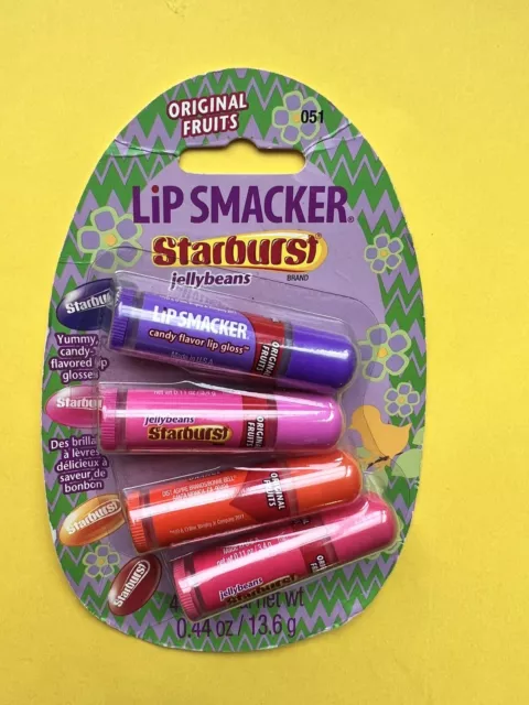 Bonne Bell STARBURST Jellybean Lip Smackers #051 Strawberry Grape Cherry Orange