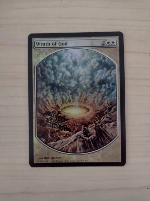 MTG 1x Ira di Dio - Wrath of God FOIL Textless ENG Mint - Promo Player Rewards