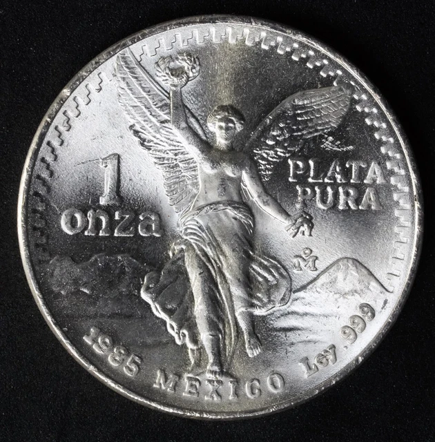1985 Mexico Libertad Angel of Independence 1oz .999 silver Mexican Mint Gem Onza