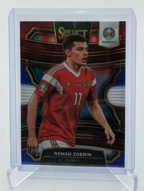 2020 Panini Select UEFA Euro Roman Zobnin Russia Tri-Color Red White Blue