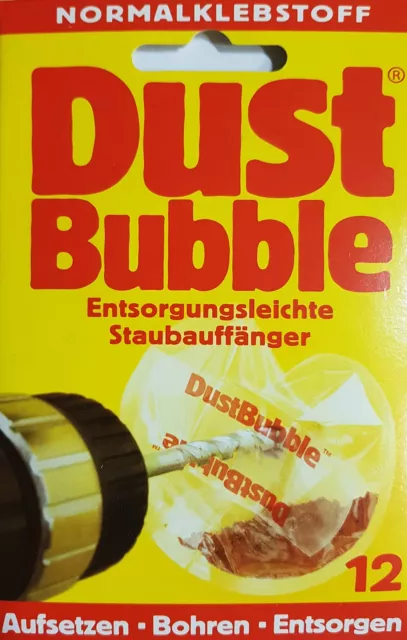 DUST Bubble 12 Stück normal staubfrei bohren aufsetzen-bohren-entsorgen