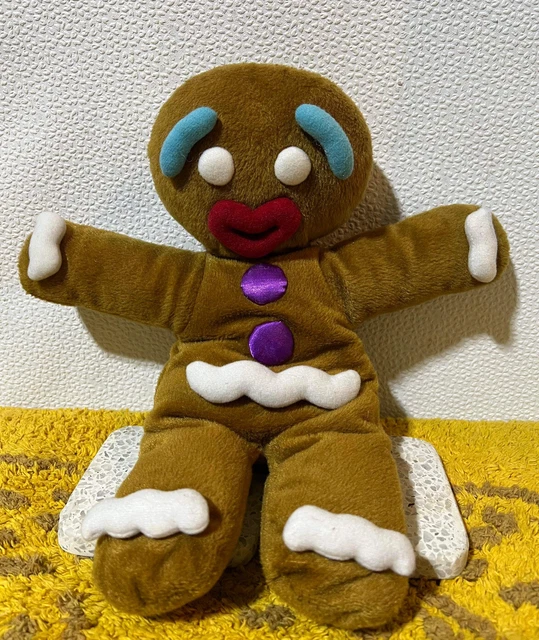 SHREK GINGERBREAD MAN Gingy Hand Puppet 12” Plush Soft Toy Shrek the