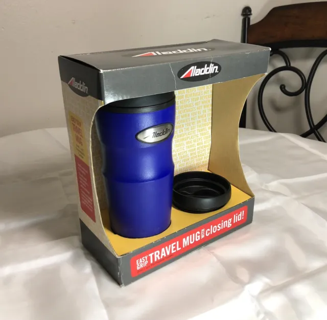 Aladdin Travel Tea Coffee Easy Grip Mug Insulated Tumbler 16oz Spill Resistant