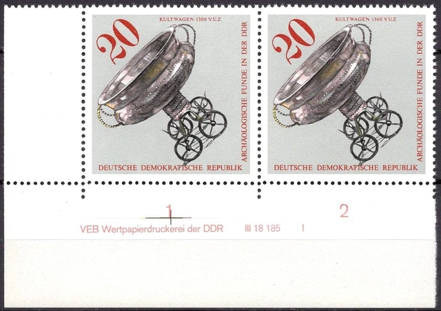 DDR 1976 Mi.Nr. 2183 ** postfrisch Eckrand mit DV Druckvermerk FN 1