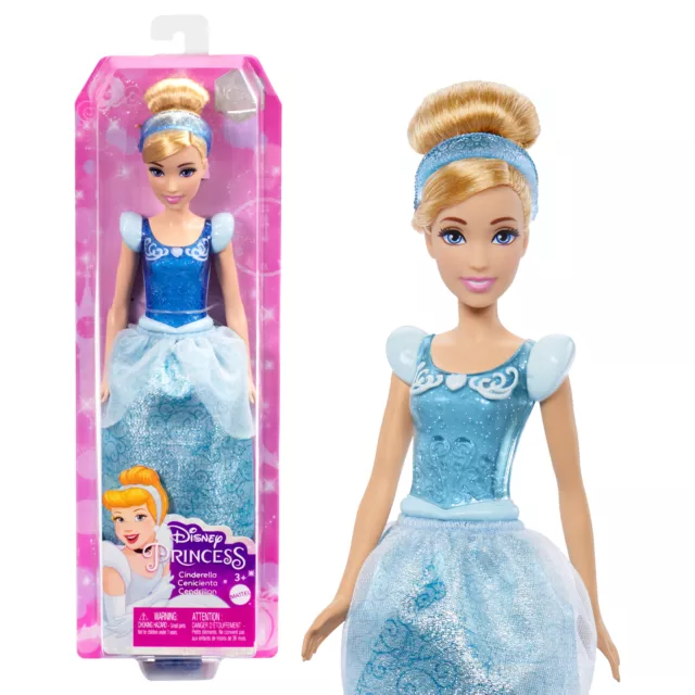 Disney Prinzessin-Spielzeug, Cinderella-Modepuppe mit Accessoires