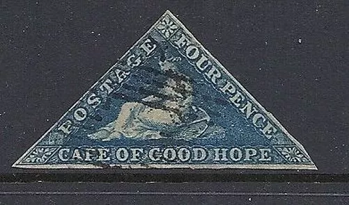 CAPE of GOOD HOPE COGH 1855-63 SG 6(?) 4d blue nice margins VFU