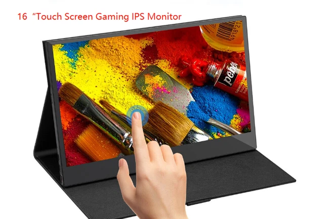 Computer Scond Touch Screen 16& 1920X1080 IPS HDMI Monitor Touchscreen Second Display for Xbox ...