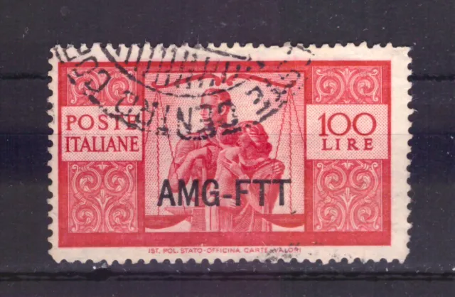 FRANCOBOLLI Trieste Zona A 1949-50 Democratica AMG FTT 100 L SAS67  #