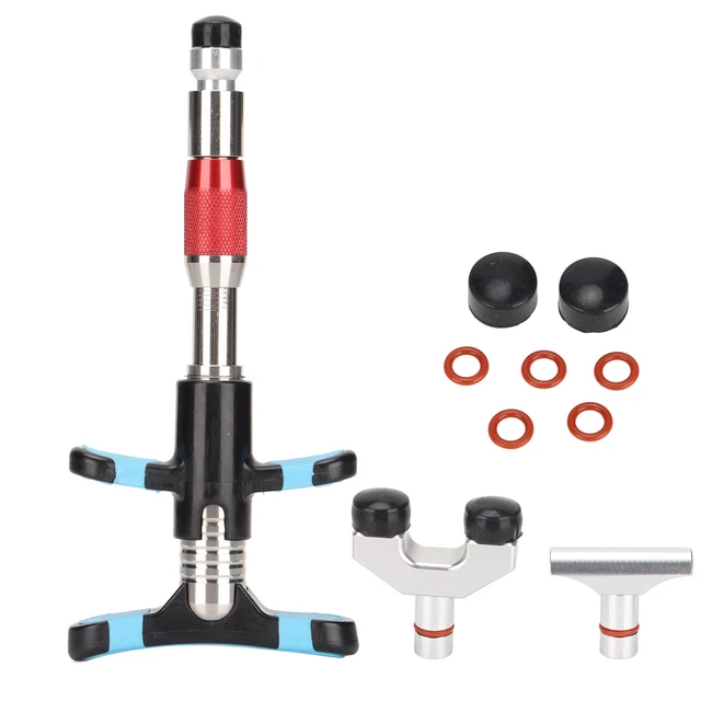 (Red)10 Levels Manual Chiropractic Tool Spinal Massager With 3 Massage Heads