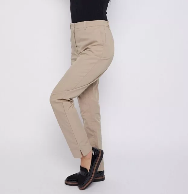 " BNWT M&S Straight Leg Cotton Ankle Grazer Chinos Trousers UK 12        (ST135)