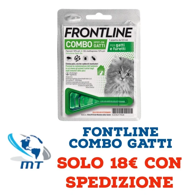 RONTLINE COMBO Spot-on Antiparassitario Elimina Pulci 1 Pipetta - Argento