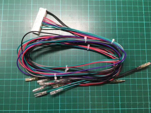 Cable Kick Harness Capcom CPS2 Control Panel Loom Wiring 2,8mm Borne Arcade