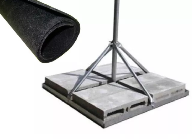 ROHN FRM150 Non-Penetrating Roof Mount w/ 1.50" x 30" Mast with FRMMAT Roof Mat