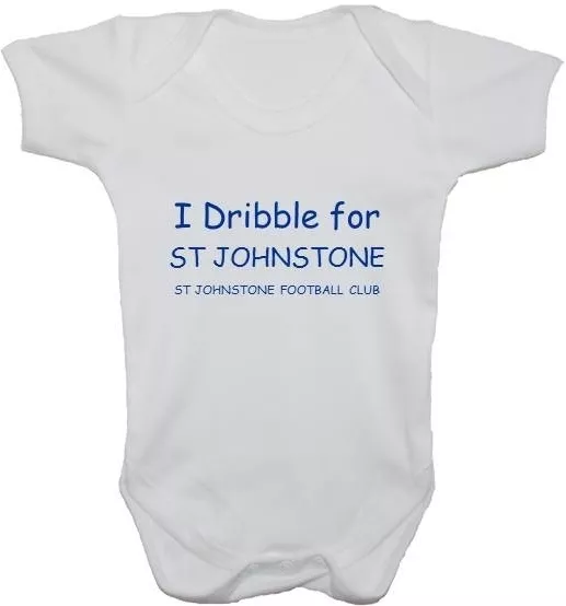 St Johnstone Baby Grow/Bodysuit/Romper/Vest/T-Shirt 0-24m Football Acce Boy Girl