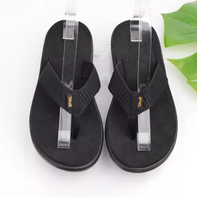 Teva Women's Voya Sandal Size 8 Thong Slide Flip Flop Beach Shoe Black Foam
