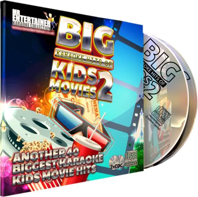 Disney Karaoke. Mr Entertainer Big Hits of Kids Movies Vol2 Double CD+G Disc Set