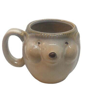Large Hedge Hog Animal Figural Ceramic Coffee Mug Cup Gibson Pottery