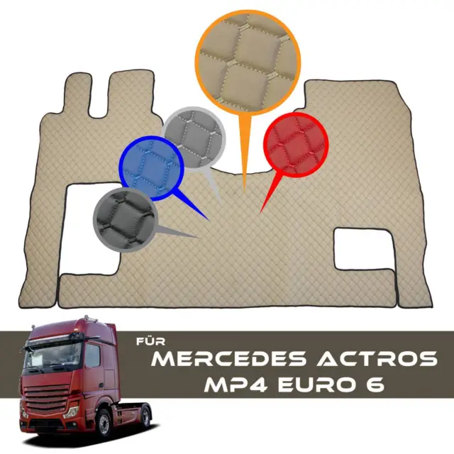 MERCEDES ACTROS SOLOSTAR Fußmatten Lederboden Truck LKW Zubehör