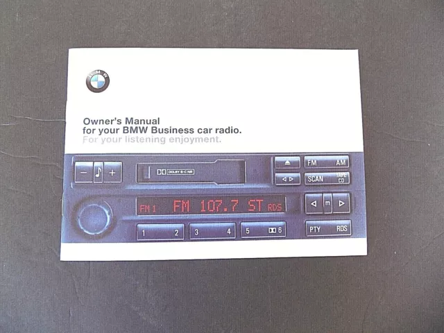 1999 2000 bmw business radio Owners Manual e 36 e 31 e 34 Z3 3 SERIES