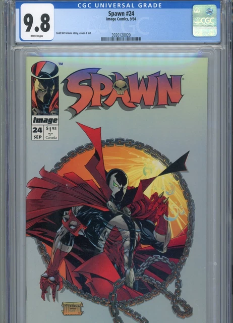 Spawn #24 Mt 9.8 Cgc White Pages Todd Mcfarlane Story Cover And Art