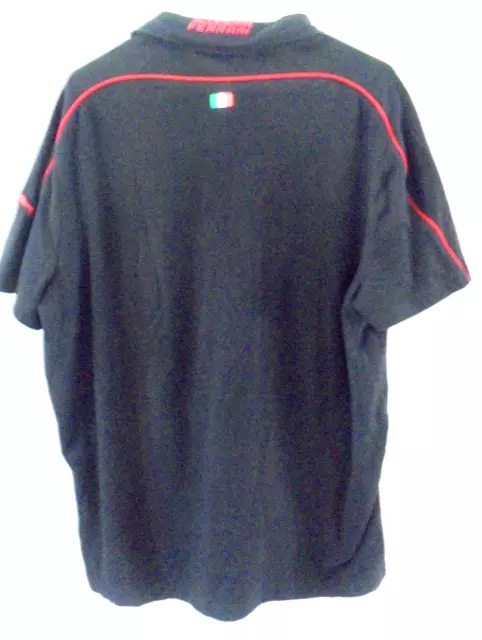 Puma Ferrari Polo Shirt Mens Large Black Italy Logo Casual Scuderia XL 3