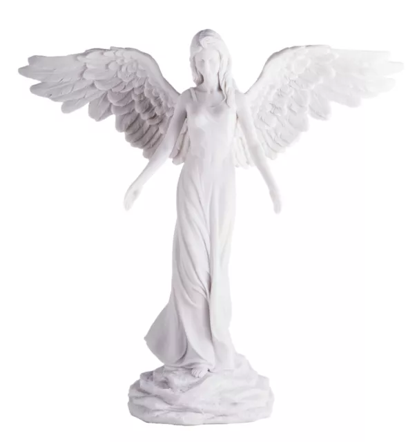 Schutzengel Friedensengel Weihnachtsengel Engel Figur weiß H: 30 cm