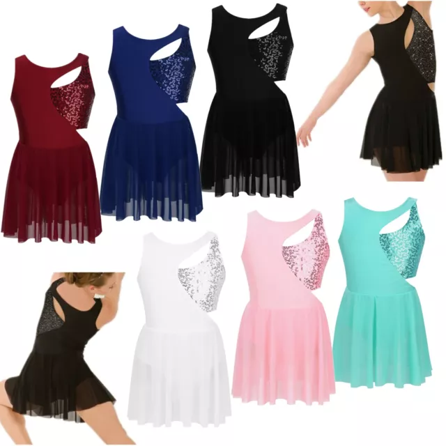 Girls Figure Ice Skating Roller Skating Dress Child Gymnastics Competition Wear