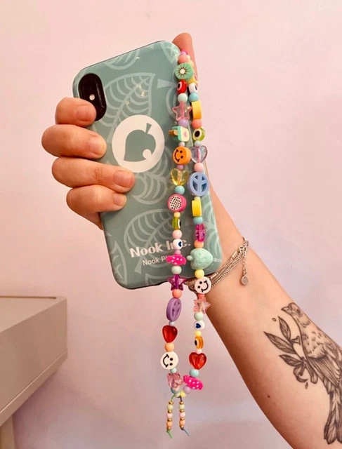 Lot De 3 Dragonnes Téléphone Perles Hanaoops - Lanière Anti-Perte Mignonne Pour Portable Femme Fille