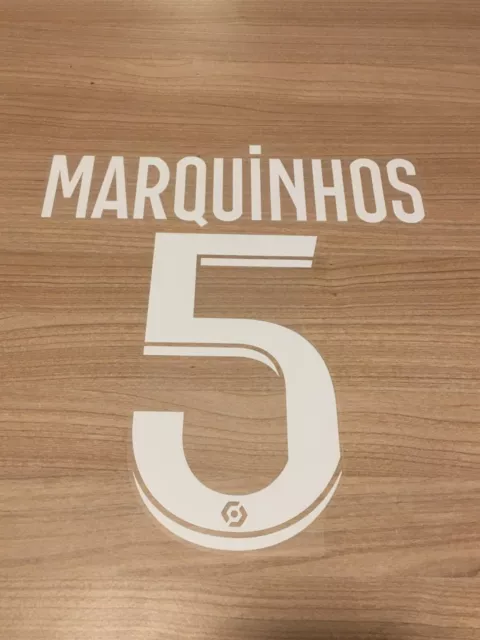 Flocage officiel MARQUINHOS N°5 ligue 1 PSG 2022/2023 domicile home vendeur pro