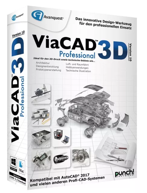 ViaCAD 3D Version 10 Professional WIN / MAC ESD / Download  EAN 4023126118912