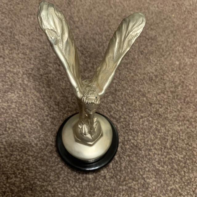 ROLLS ROYCE FLYING Lady Spirit Of Ecstasy Figurine Mascot Mounted ...