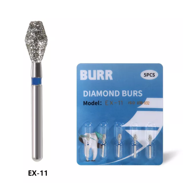5pcs Dental Super Standard Diamond FG Burs for High Speed Handpiece EX-11 sm
