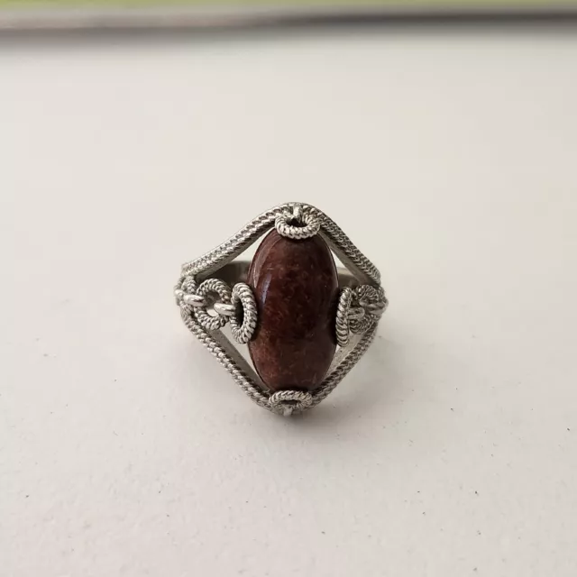 Anthony Nak Designer Sterling Silver 925 Statement Cocktail Ring