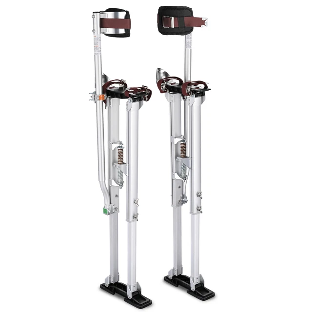 Drywall Stilts 36-50 Inch Aluminum Tool For Painting Taping Cosplay Walk Silver