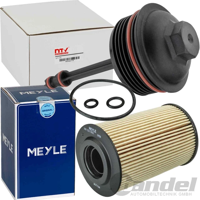 COPERCHIO FILTRO OLIO + FILTRO OLIO MEYLE per AUDI A1 A3 A4 Q3 Q5 VW CADDY GOLF 6 POLO 5 6R