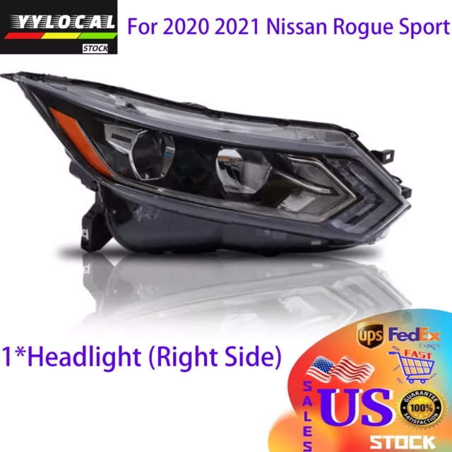 For 2020 2021 Nissan Rogue Sport Right Halogen Headlight Assembly Passenger Side
