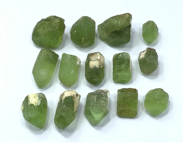 Natural Green Peridot Rough Crystals Lot From Supat Valley Pakistan 58gr