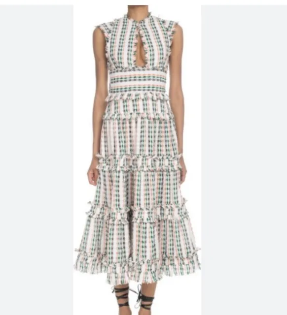 Proenza schouler cotton multicolor midi dress size small $1500